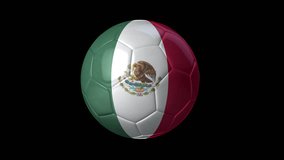 3D Animation Video of a spinning ball icon with a ball depicting the country of Mexico