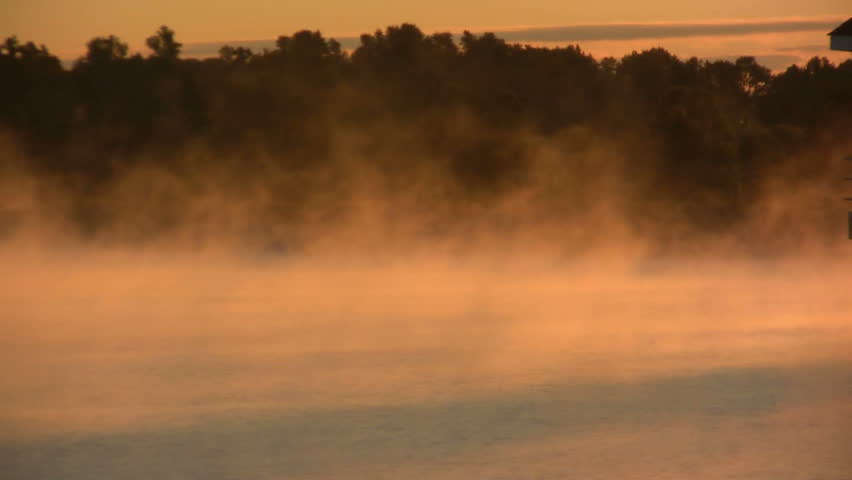 Mist moving over a Lake.