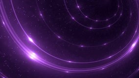 VJ Abstract Motion. Disco violet Background with circles and stars. Abstract animated motion background of spinning spheres with lines. Seamless loop. Set the video in my portfolio