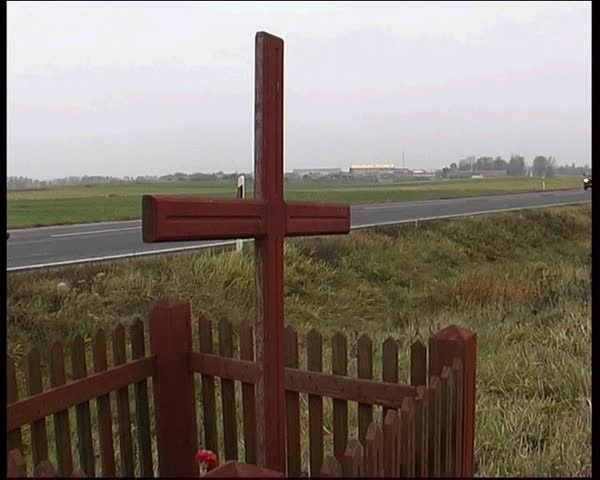 cross near the road