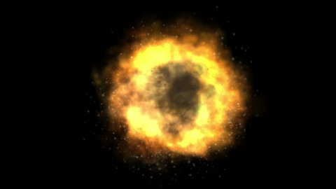 4k Violent explosion,bombs fireworks accidents,conflict war.Hot Fire burning background,Abstract powerful particle smoke power energy. 1375_4k
