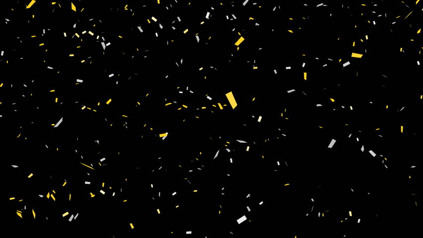 Gold and silver confetti – alpha channel included