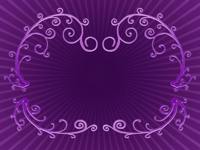 Purple branches growing, forming a title framing on twirl background. HD CG