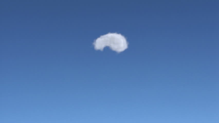 email symbol made of clouds