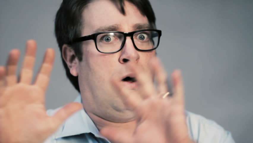 The old man is frightened. The old man is frightened