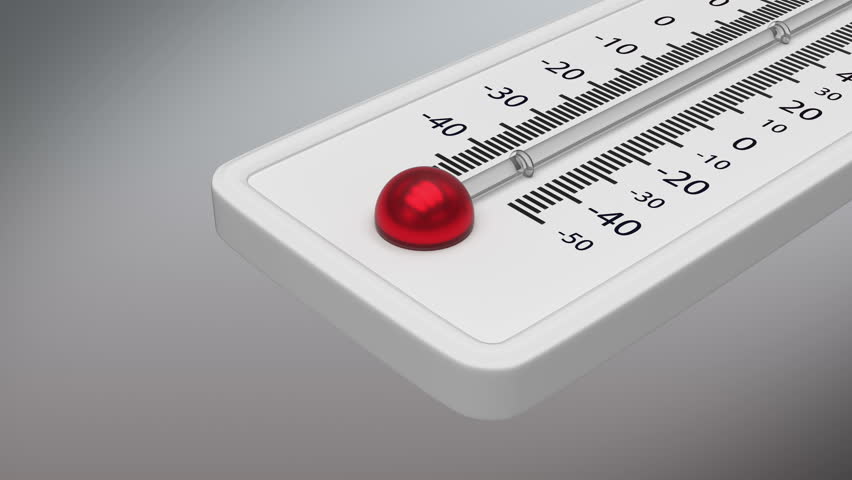 Temperature On Thermometer Rises Animation Mercury Stock Footage Video