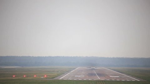 Airplane Take Off at the Airport