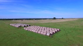 Aerial video of Oklahoma farmland