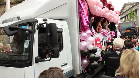 Birmingham Gay Pride 2015, England - drag on a truck