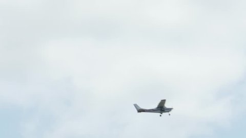 Small Airplane Flying in the Sky