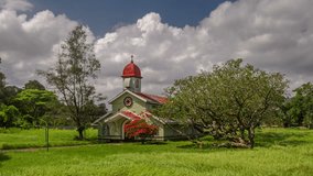 Timelapse of Wooden Catholic Church in the field - Powered by Shutterstock - Get 15% off with code: PIKWIZARD15