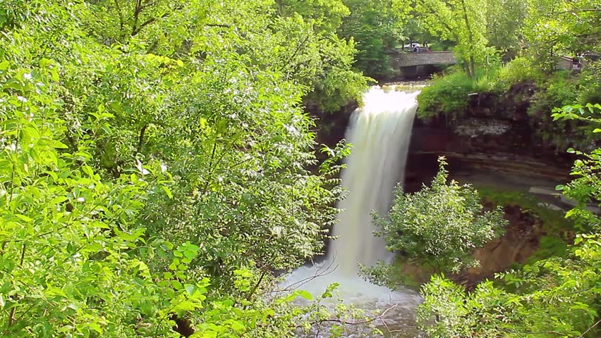 Minnehaha Falls Through Trees