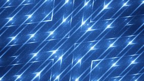 Fractal blue kaleidoscopic background. Background motion with fractal design. Disco spectrum lights concert spot bulb. VJ Seamless loop.