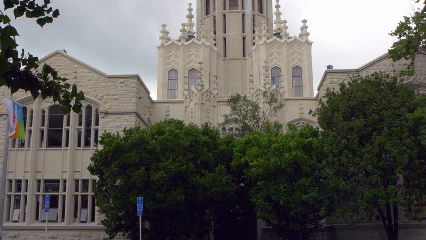 MS TU View of Clocktower in University Of Auckland, Auckland, New Zealand