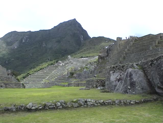3 shots of the ancient inca city of Machu Picchu in Peru.