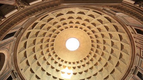 Rome Italy 16 July 2015, Interior Tilt Shot Tourist Visiting Pantheon Piazza della Rotonda at Rome Lazio Italy