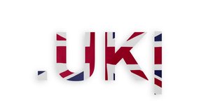 UK - internet domain of United Kingdom. Typing top-level domain “.UK” against blurred waving national flag of United Kingdom. Highly detailed fabric texture for 4K resolution. - Powered by Shutterstock - Get 15% off with code: PIKWIZARD15