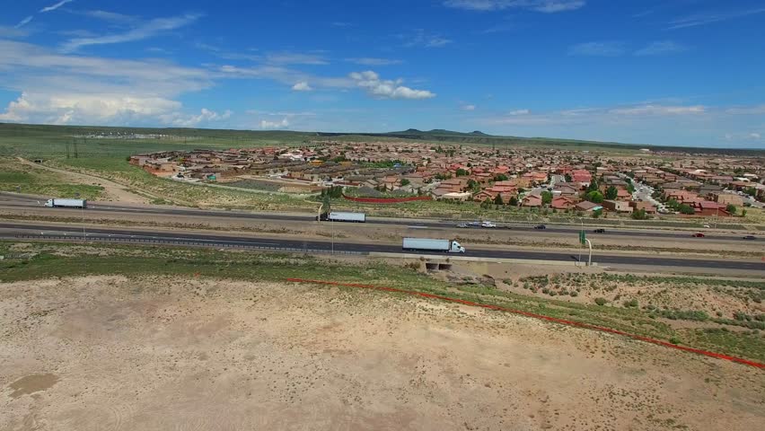 Aerial video of Albuquerque New Mexico USA