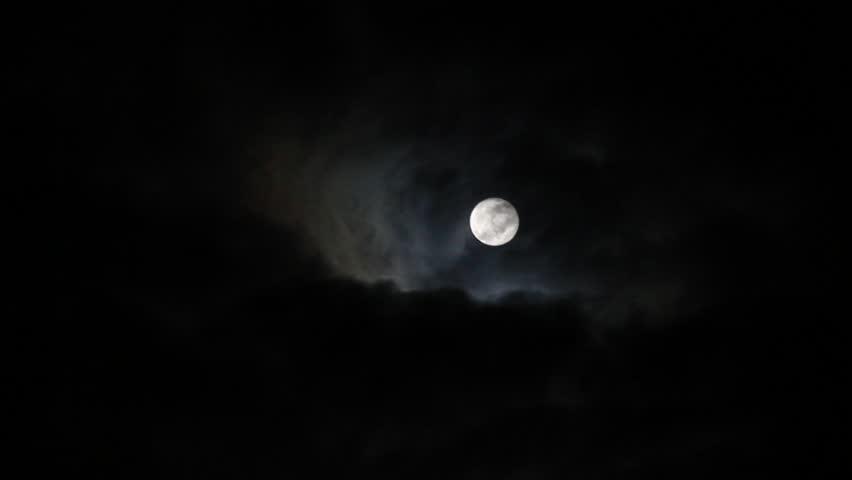Full moon on cloudy sky, a Backgrounds & Wallpaper Video by angellos