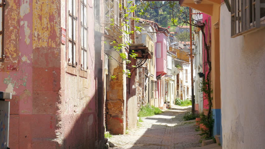 traditional turkish houses, travel destination, ayvalik, turkey