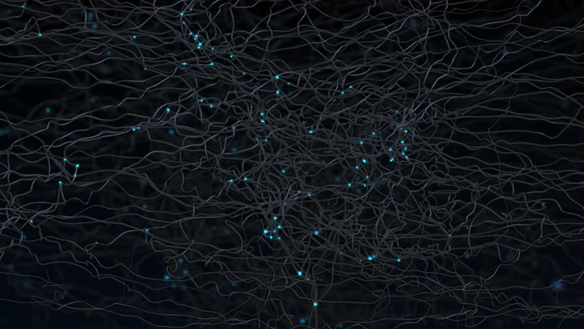 Electric impulses in network structure. Animation of moving impulses through complicated network. Royalty-Free Stock Footage #11326559