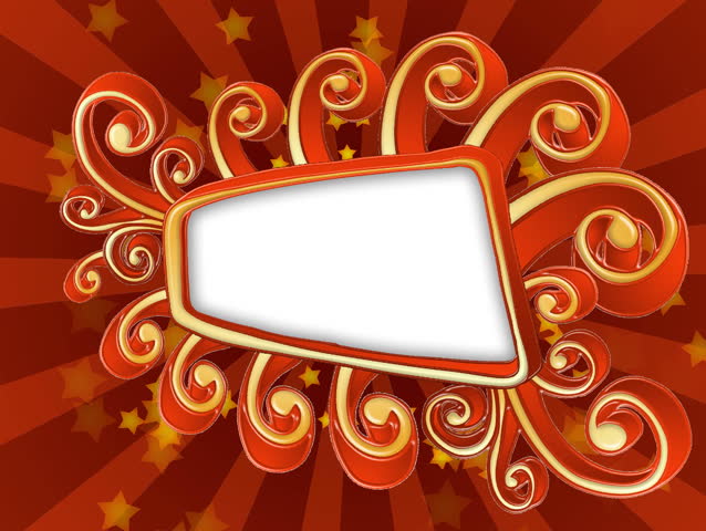Red and golden vector style title frame background, bouncing on the screen...HD