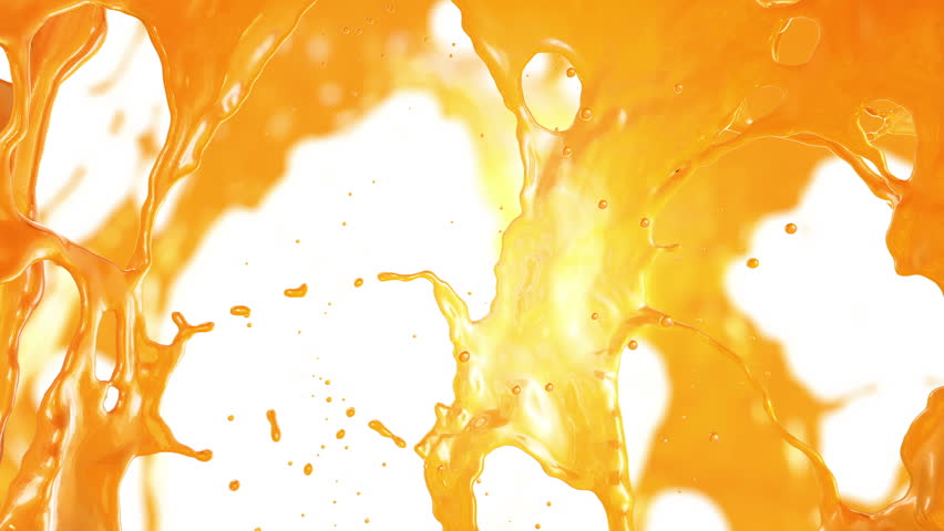 Splash Bright Yellow Paint On White Stock Footage Video (100% Royalty
