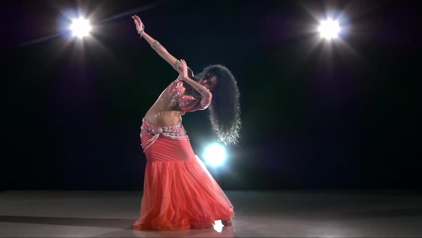 Beautiful, European Girl Dancing Belly Stock Footage Video (100% ...