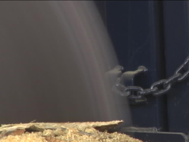 Spinning Sawmill Blade Closeup