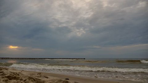 Storm clouds over the Baltic sea, time-lapse movie 