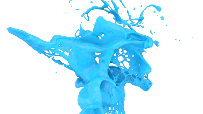 light blue paint splatter