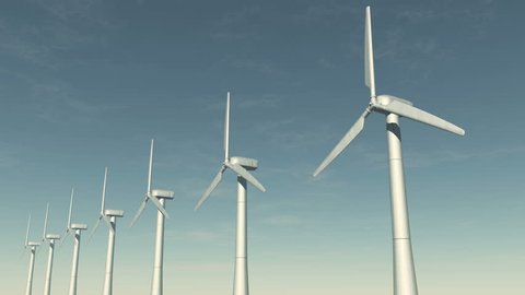 4k Windmill Turbines Clean,timelapse cloud,Green Wind Energy,new power energy. cg_03018_4k