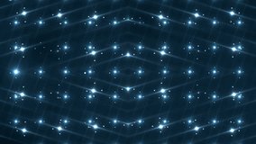 VJ Floodlights disco background. Fractal kaleidoscopic background. Blue creative bright flood lights flashing. Seamless loop.Abstract background for use with music videos. 