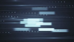 Technological background with fast motion of rectangles. Abstract background of data transfer on colorful backdrop with glow particles and light beams. Animation of seamless loop. - Powered by Shutterstock - Get 15% off with code: PIKWIZARD15