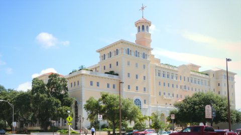 CLEARWATER, FL - JULY 26: Church of Scientology Headquarters building, taken on July 26, 2015. The Church of Scientology is one of the most controversial religious organizations.