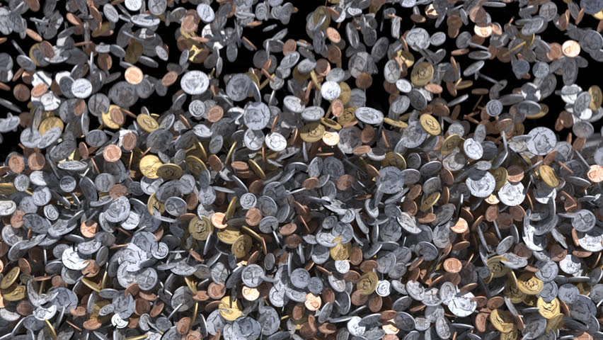 A wall made of US coins