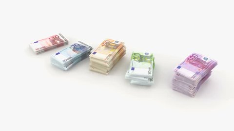 Growing stacks of Euros