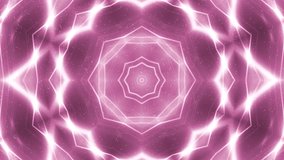 VJ  Fractal pink kaleidoscopic background. Background motion with fractal design. Disco spectrum lights concert spot bulb. More sets footage in my portfolio.