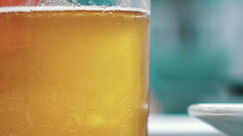 Bubbling Beer Closeup