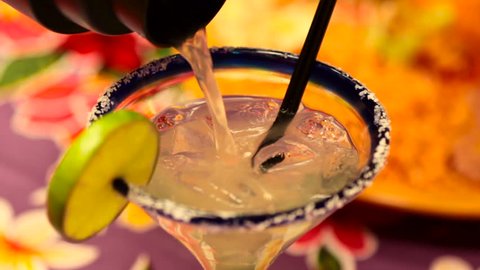 Pouring Margarita Cocktail 