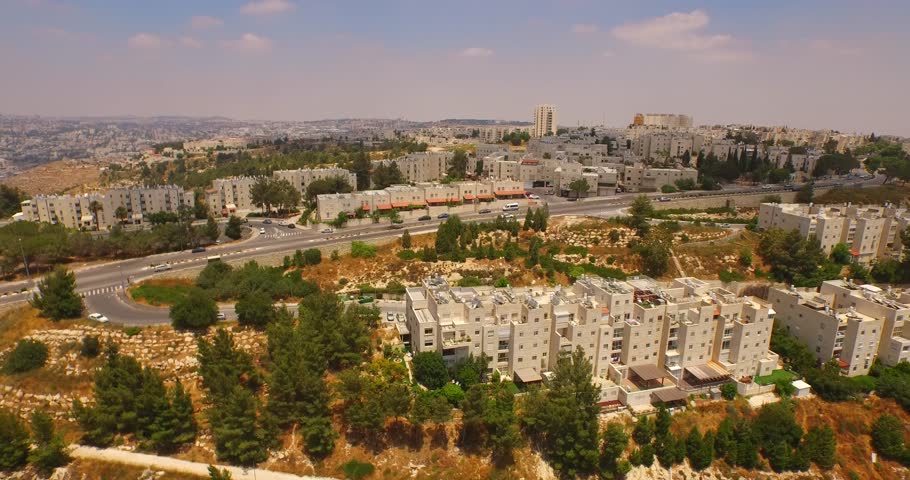 4k Aerial View Gilo Jerusalem, Stock Footage Video (100% Royalty-free ...