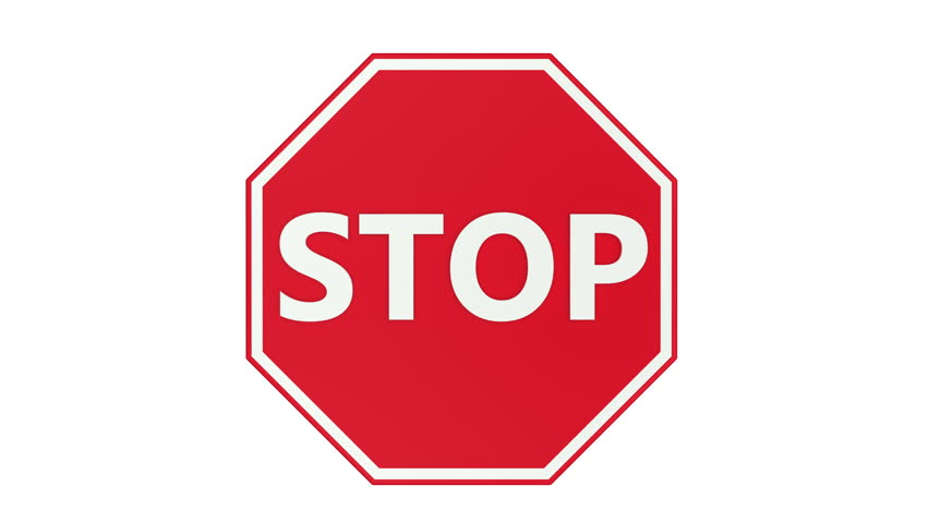 Rotating Red Stop Sign. Loop : วิดีโอสต็อก (ปลอดค่าลิขสิทธิ์ 100%