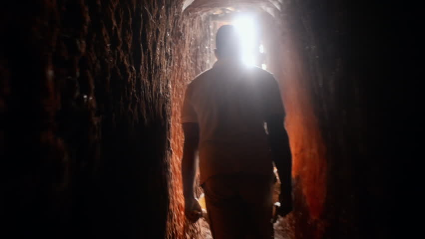 Brazil. July 2014: Gemstone hunter. Traditional work of mining looking for aquamarines, near Teofilo Otoni city, Minas Gerais state.