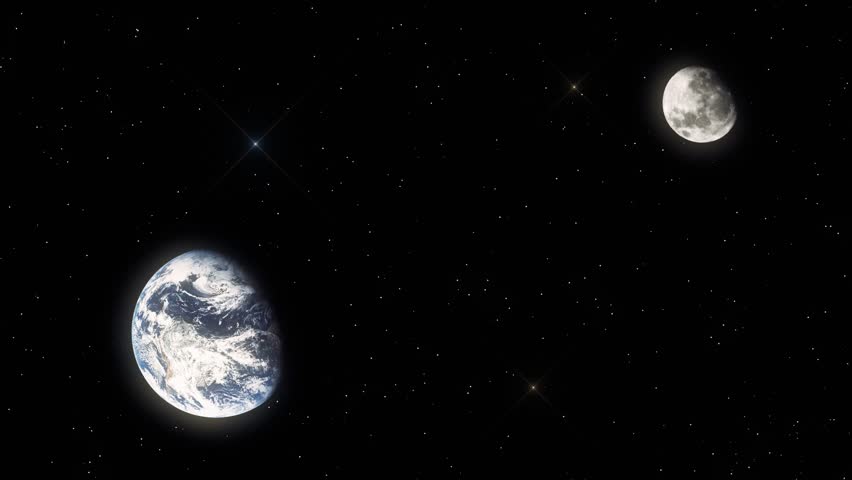Earth And Moon View From Stock Footage Video 100 Royalty Free Shutterstock