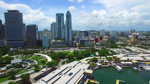 Aerial video Downtown Miami shot with a drone