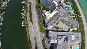 Aerial video of Miami Beach and beachfront condos