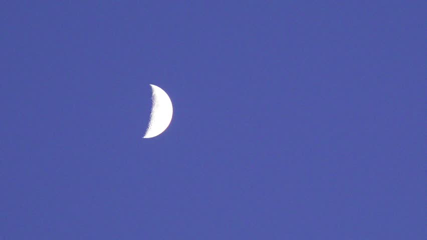 Moon on a dark sky at night