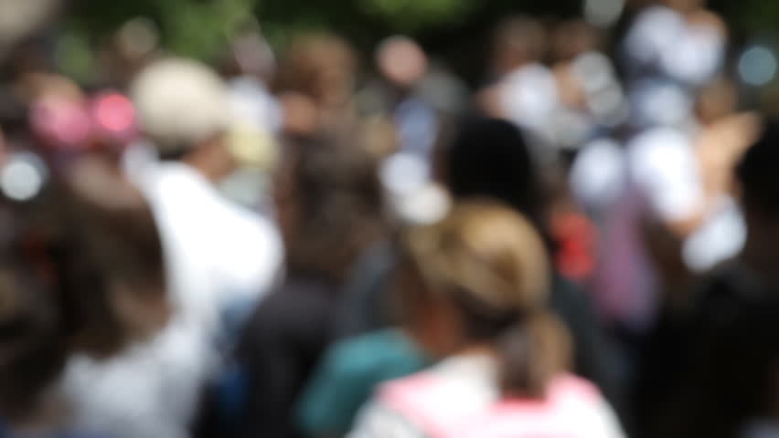 Blurred Crowd of People On Stock Footage Video (100% Royalty-free ...