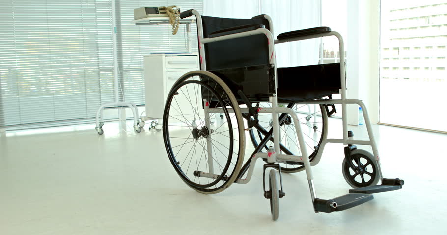 Video of Black Wheelchair in Stock Footage Video (100% Royalty-free