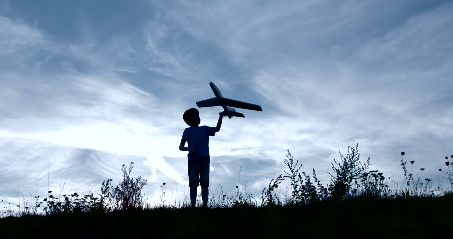 throwing airplane toy